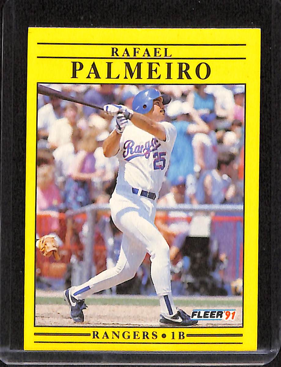FIINR Baseball Card 1991 Fleer Rafael Palmeiro MLB Baseball Card #295 - Mint Condition