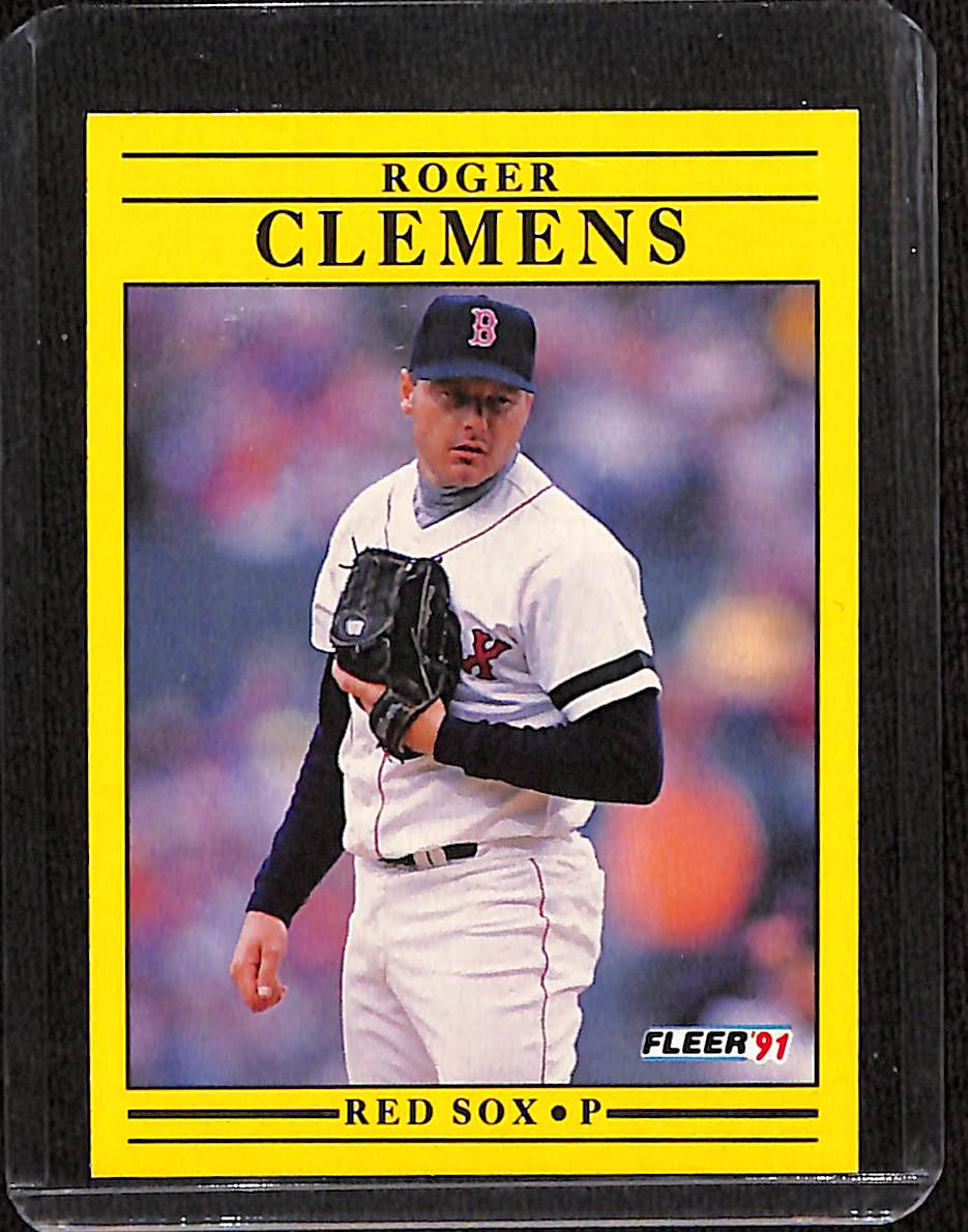 FIINR Baseball Card 1991 Fleer Roger Clemens MLB Baseball Card #90 - Mint Condition