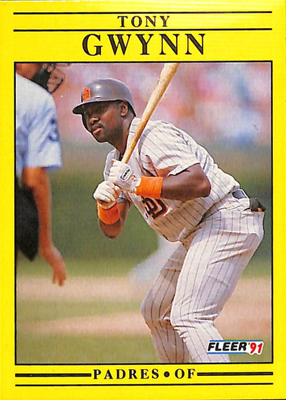FIINR Baseball Card 1991 Fleer Tony Gwynn MLB Baseball Card #529 - Mint Condition