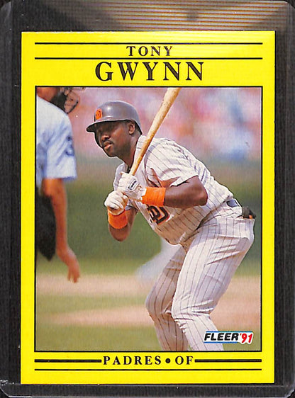 FIINR Baseball Card 1991 Fleer Tony Gwynn MLB Baseball Card #529 - Mint Condition