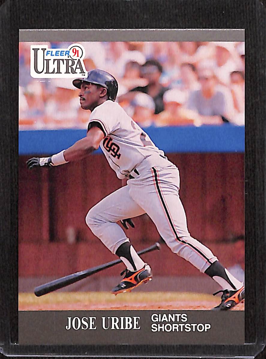 FIINR Baseball Card 1991 Fleer Ultra Jose Uribe Double Error MLB Baseball Card #330 - Double Error Card - Mint Condition