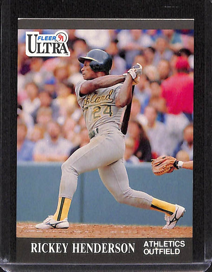 FIINR Baseball Card 1991 Fleer Ultra Rickey Henderson Baseball Card #248 - Mint Condition