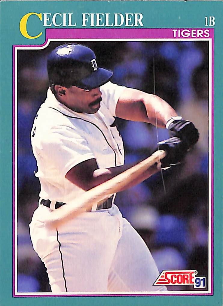 FIINR Baseball Card 1991 Score Cecil Fielder MLB Baseball Card #1B - Mint Condition