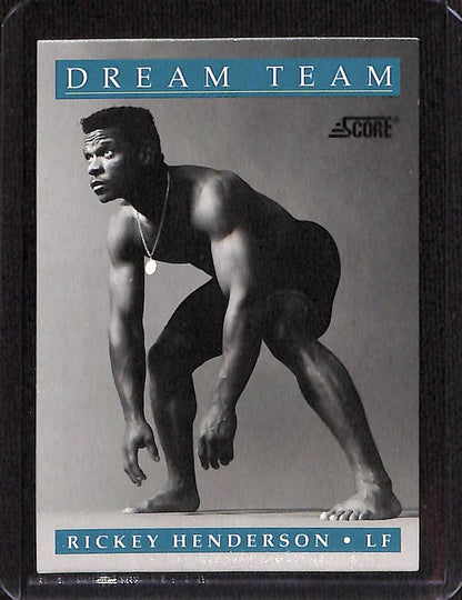 FIINR Baseball Card 1991 Score Dream Team Rickey Henderson Baseball Card #890 - Mint Condition