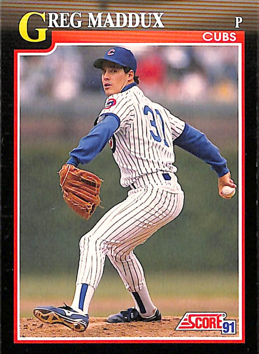 FIINR Baseball Card 1991 Score Greg Maddux MLB Baseball Card #317 - Mint Condition
