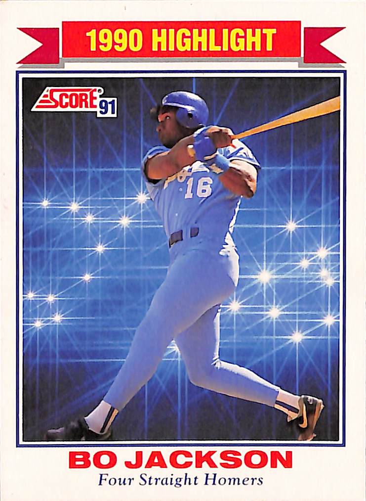 FIINR Baseball Card 1991 Score Highlight Bo Jackson Baseball Card Royals #420 - Mint Condition