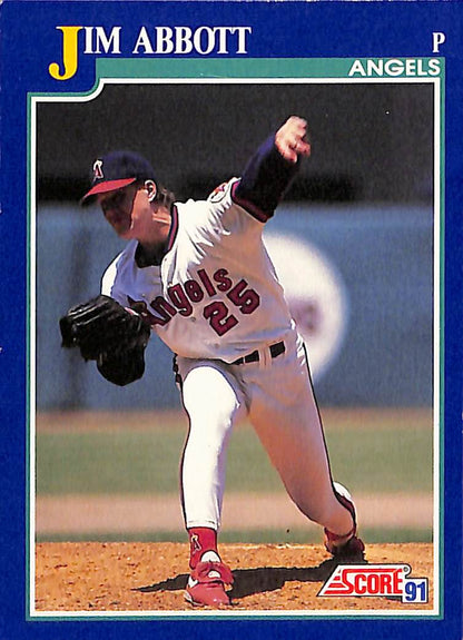 FIINR Baseball Card 1991 Score Jim Abbott MLB Baseball Card #105 - Mint Condition