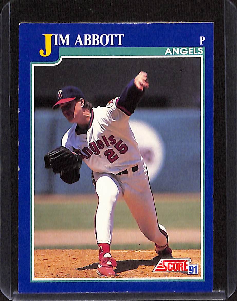 FIINR Baseball Card 1991 Score Jim Abbott MLB Baseball Card #105 - Mint Condition