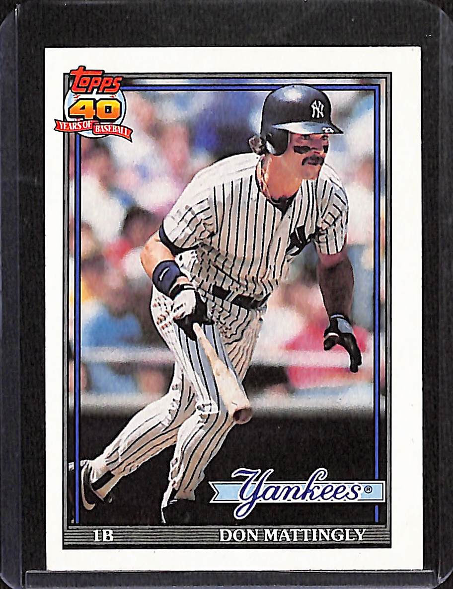 FIINR Baseball Card 1991 Topps 40 Don Mattingly MLB Baseball Card #100 - Pristine - Mint Condition