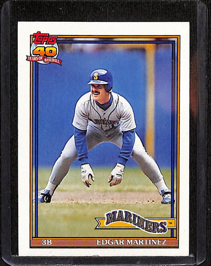 FIINR Baseball Card 1991 Topps 40 Edgar Martinez Baseball Card #607 - Mint Condition