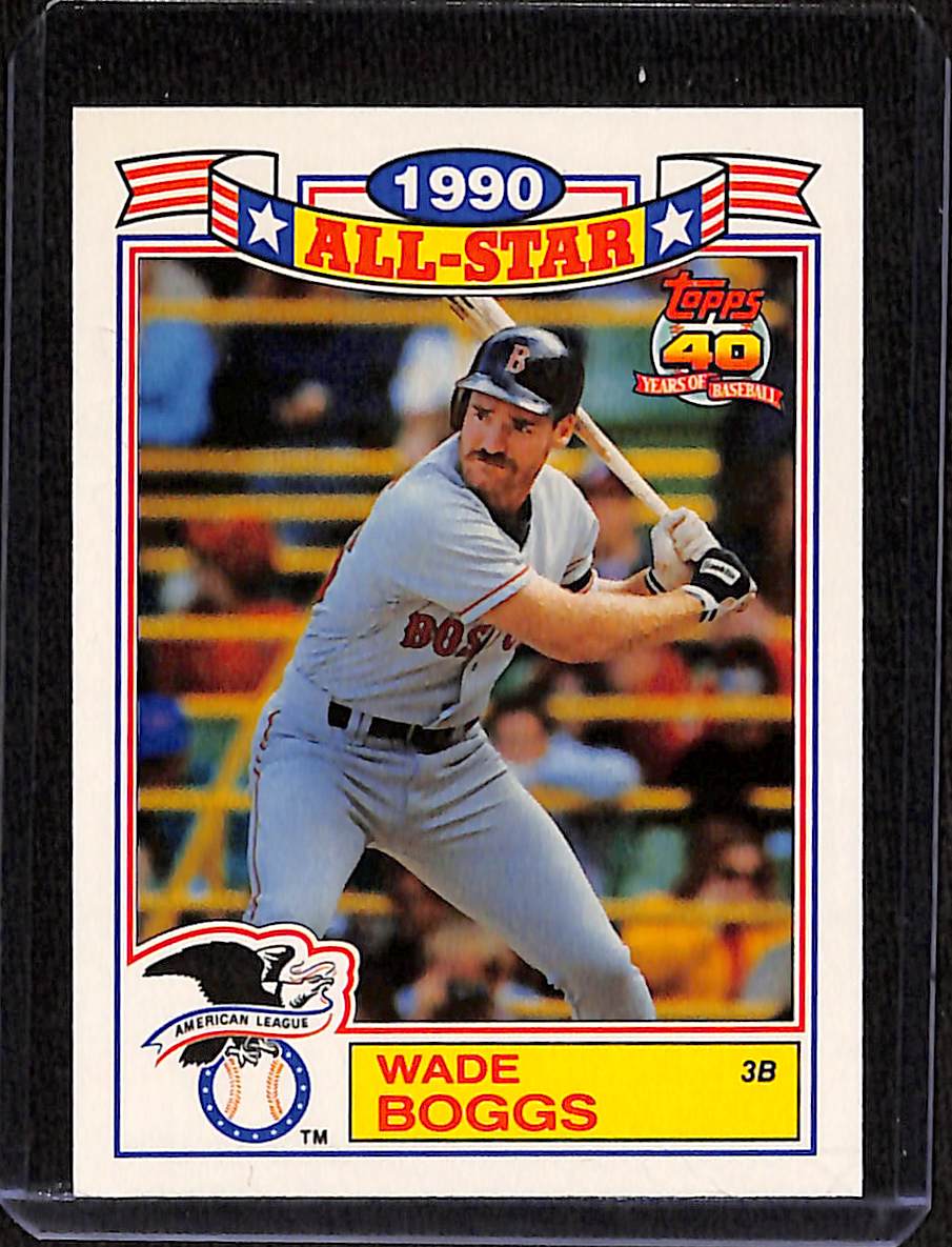 FIINR Baseball Card 1991 Topps 40 Years All-Star Wade Boggs MLB Baseball Card #4 - Mint Condition