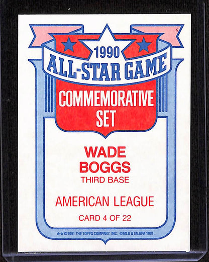 FIINR Baseball Card 1991 Topps 40 Years All-Star Wade Boggs MLB Baseball Card #4 - Mint Condition