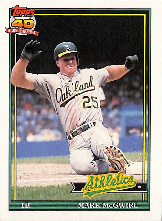 FIINR Baseball Card 1991 Topps 40 Years Mark McGwire Baseball Card #270 - Mint Condition