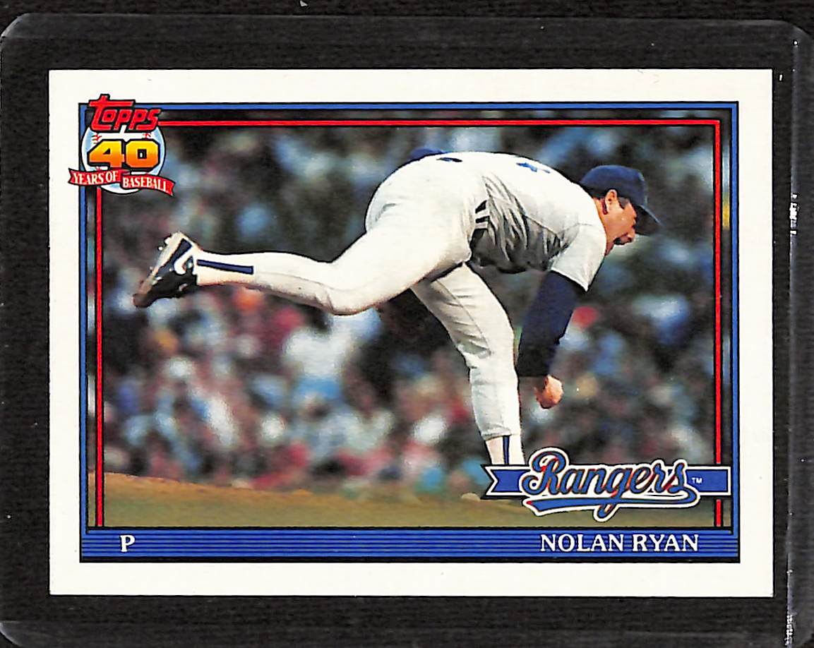 FIINR Baseball Card 1991 Topps 40 Years Nolan Ryan Baseball Card Rangers #1 - Mint Condition