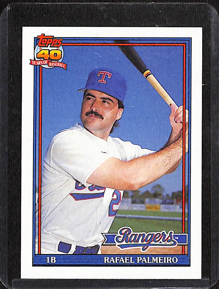 FIINR Baseball Card 1991 Topps 40 Years Rafael Palmeiro Baseball Card #295- Mint Condition