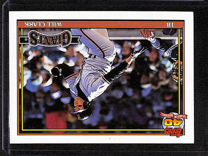FIINR Baseball Card 1991 Topps 40 Years Will Clark MLB Baseball Player Card #500 - Mint Condition