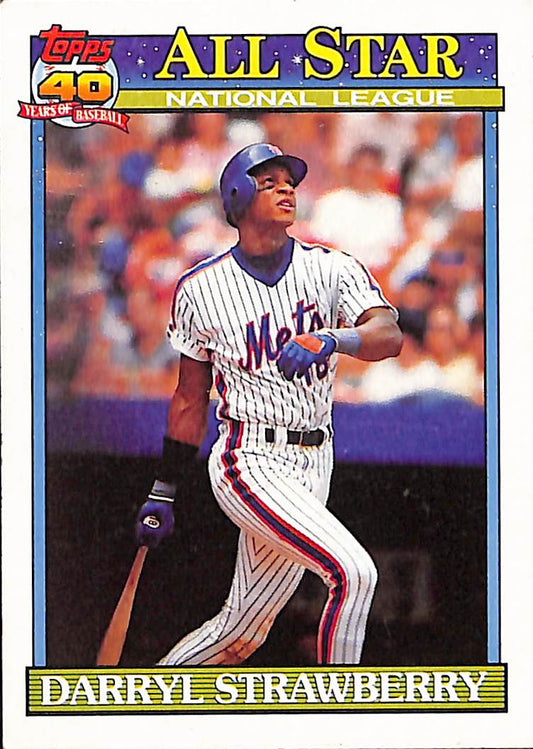 FIINR Baseball Card 1991 Topps All-Star Darryl Strawberry Baseball Card #402 - Mint Condition