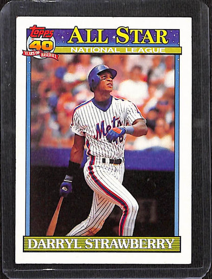FIINR Baseball Card 1991 Topps All-Star Darryl Strawberry Baseball Card #402 - Mint Condition