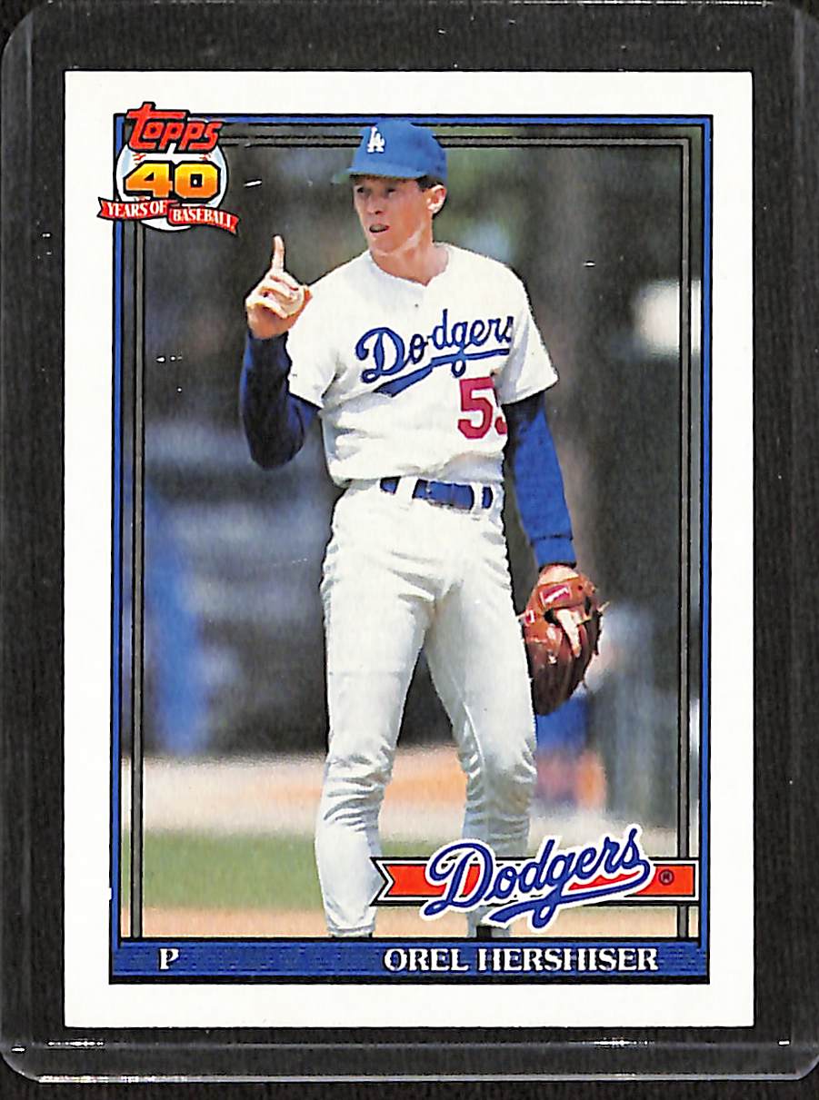 FIINR Baseball Card 1991 Topps Orel Hershiser Baseball Card #690 - Mint Condition