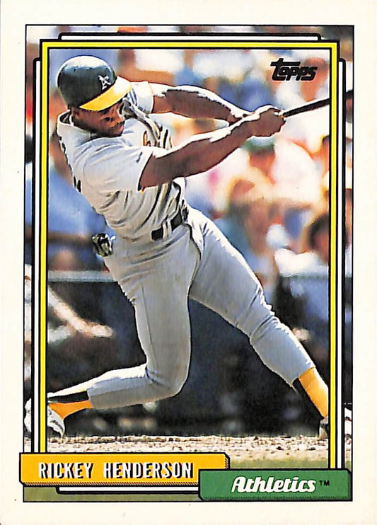 FIINR Baseball Card 1991 Topps Rickey Henderson Baseball Card #560 - Mint Condition