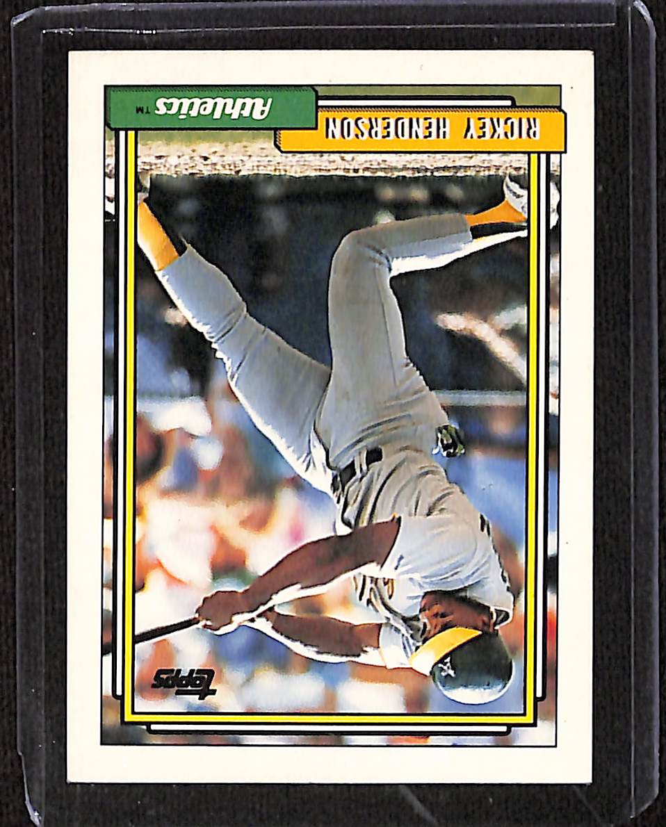 FIINR Baseball Card 1991 Topps Rickey Henderson Baseball Card #560 - Mint Condition