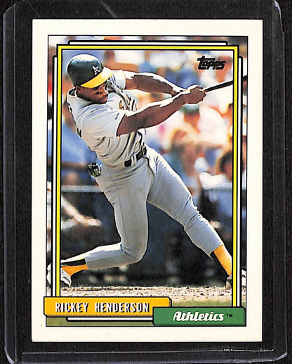 FIINR Baseball Card 1991 Topps Rickey Henderson Baseball Card #560 - Mint Condition