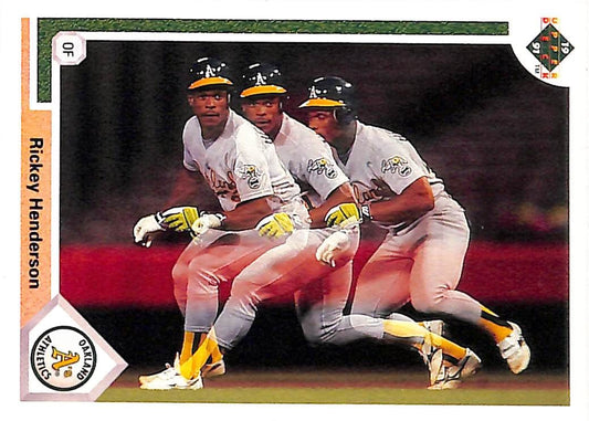 FIINR Baseball Card 1991 Upper Deck Rickey Henderson Baseball Card #444 - Mint Condition