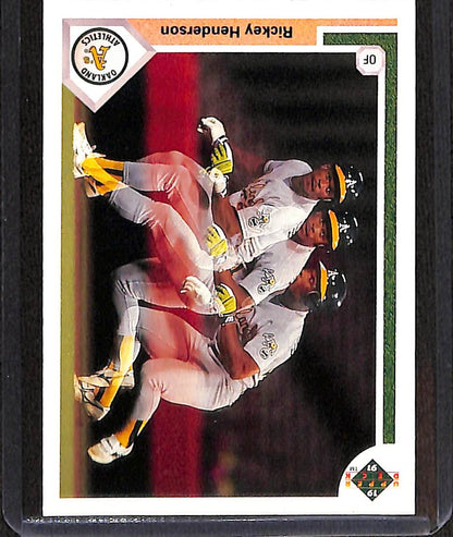 FIINR Baseball Card 1991 Upper Deck Rickey Henderson Baseball Card #444 - Mint Condition
