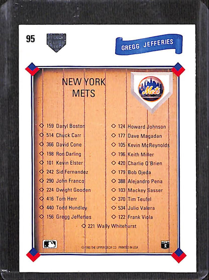 FIINR Baseball Card 1991 Upper Deck The Collectors Choice Gregg Jefferies MLB Baseball Card #95 - Mint Condition
