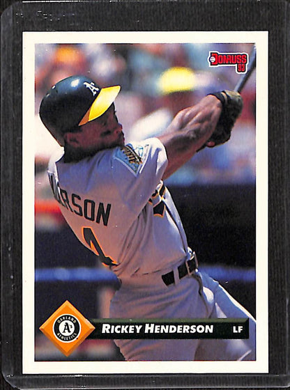 FIINR Baseball Card 1992 Donruss Rickey Henderson Baseball Card #315 - Mint Condition