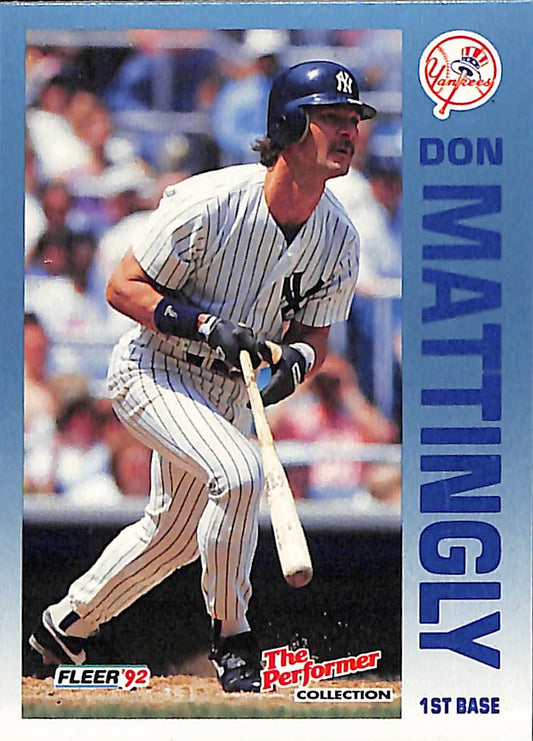 FIINR Baseball Card 1992 Fleer Deck Don Mattingly Baseball Card #163 - Mint Condition