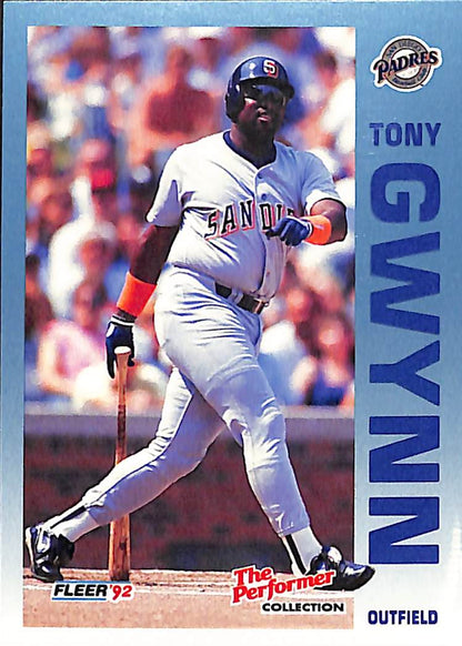 FIINR Baseball Card 1992 Fleer The Performer Tony Gwynn MLB Baseball Card #10 - Mint Condition