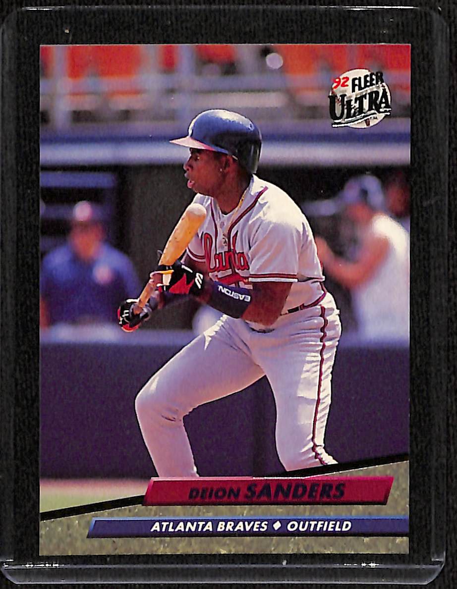 FIINR Baseball Card 1992 Fleer Ultra  Deion Sanders Baseball Card Braves #464 - Mint Condition