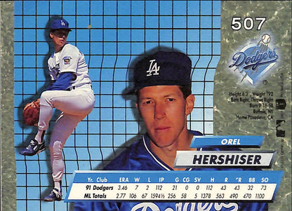 FIINR Baseball Card 1992 Fleer Ultra Orel Hershiser MLB Baseball Card #507 - Mint Condition