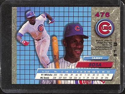 FIINR Baseball Card 1992 Fleer Ultra Sammy Sosa Baseball Card #476 - Mint Condition