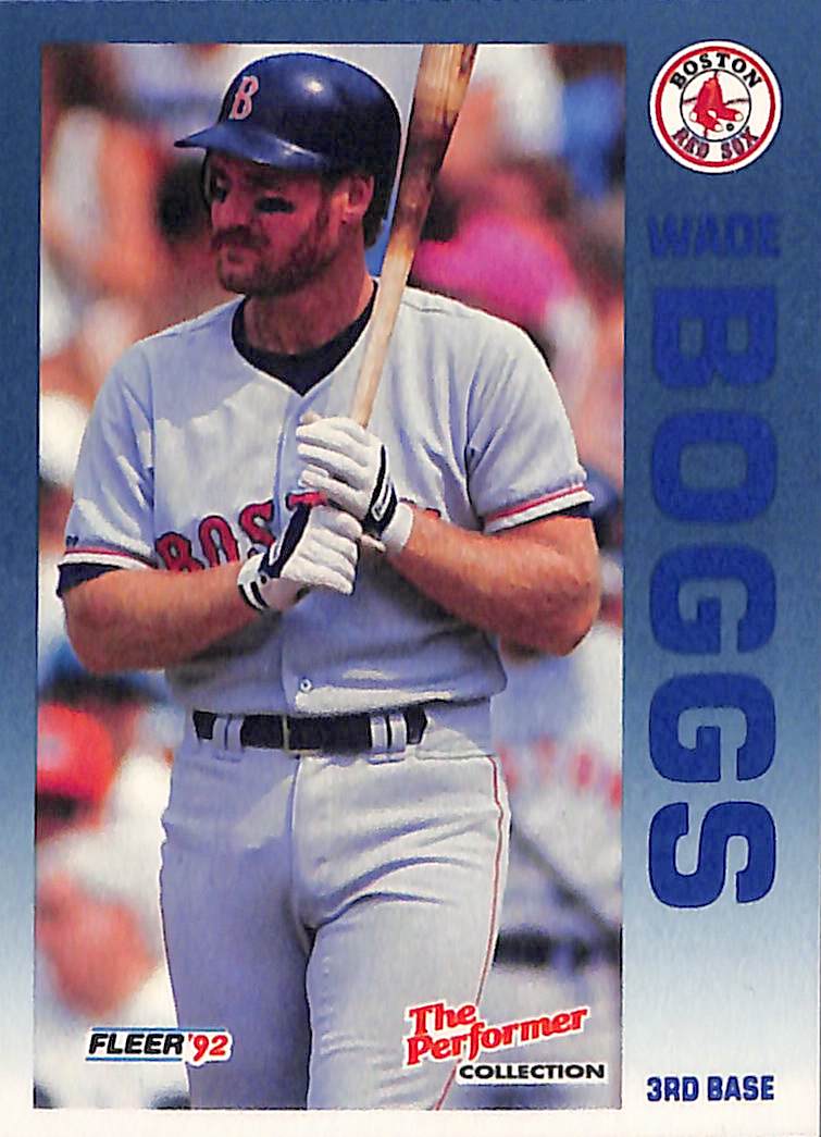 FIINR Baseball Card 1992 Fleer Wade Boggs MLB Baseball Card #9 - Mint Condition