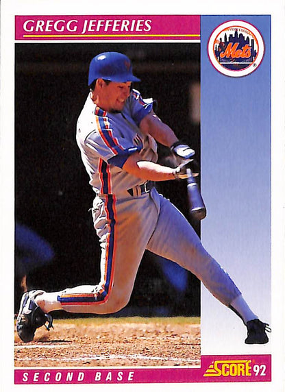FIINR Baseball Card 1992 Score Gregg Jefferies MLB Baseball Card #192 - Mint Condition