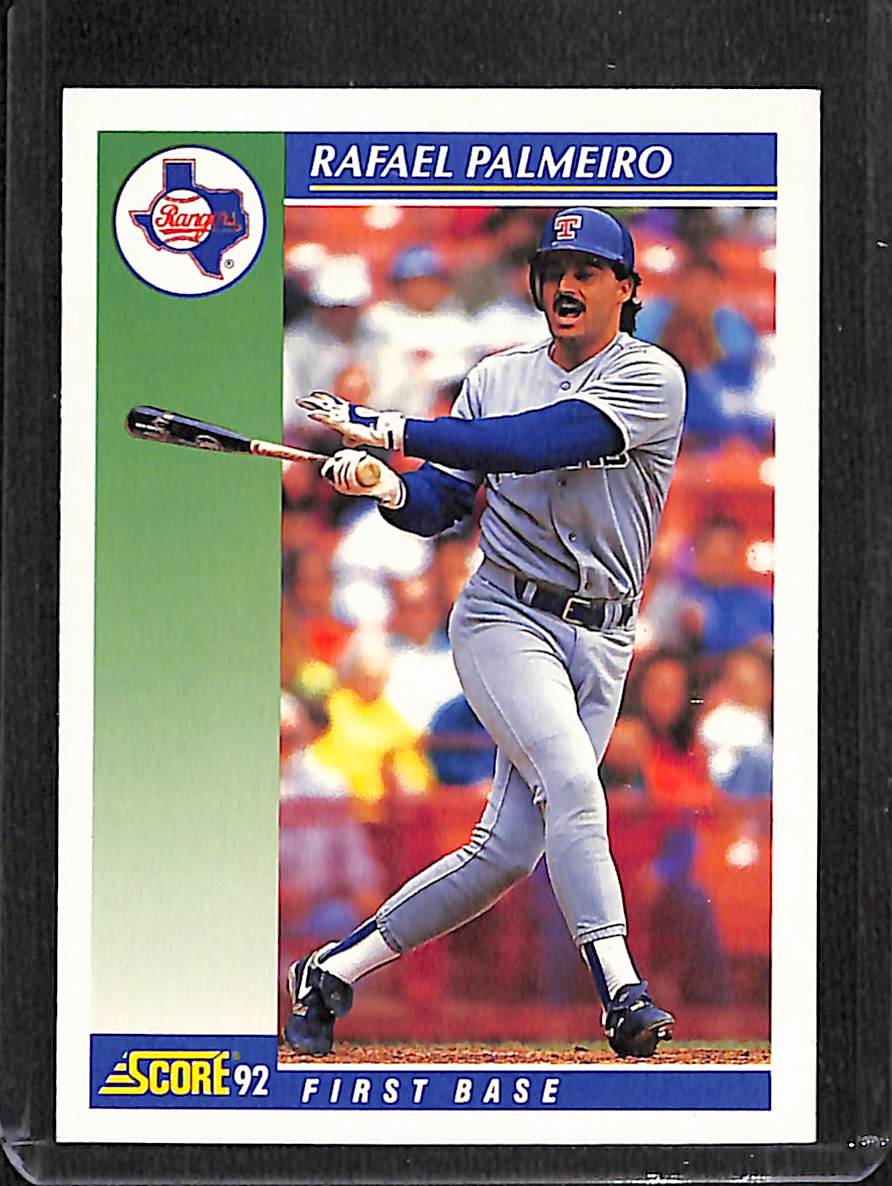 FIINR Baseball Card 1992 Score Rafael Palmeiro Vintage MLB Baseball Card #55 - Mint Condition