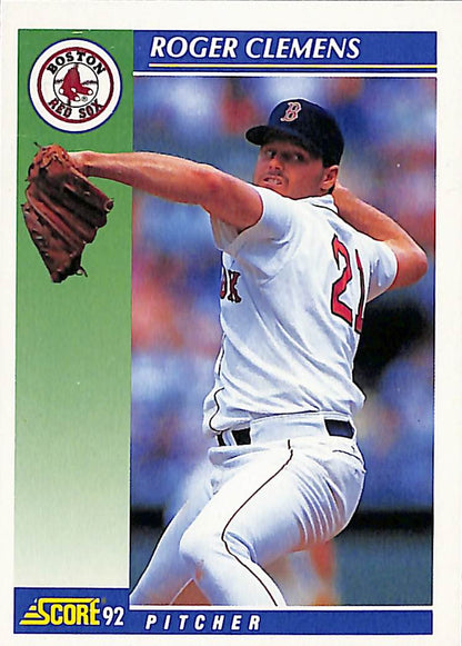 FIINR Baseball Card 1992 Score Roger Clemens MLB Baseball Card #21 - Mint Condition