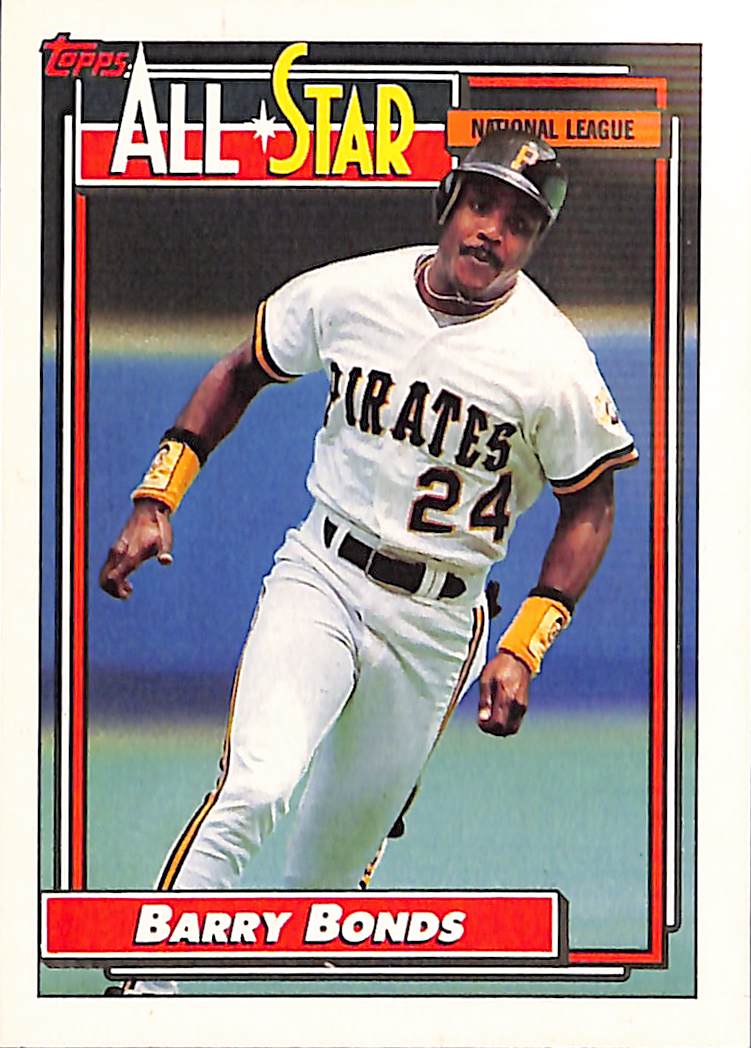 FIINR Baseball Card 1992 Topps All-Star Barry Bonds Baseball Card #390 - Mint Condition