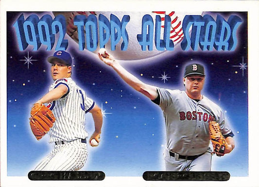 FIINR Baseball Card 1992 Topps All-Stars Roger Clemens and Greg Maddux MLB Baseball Card #409 - Mint Condition