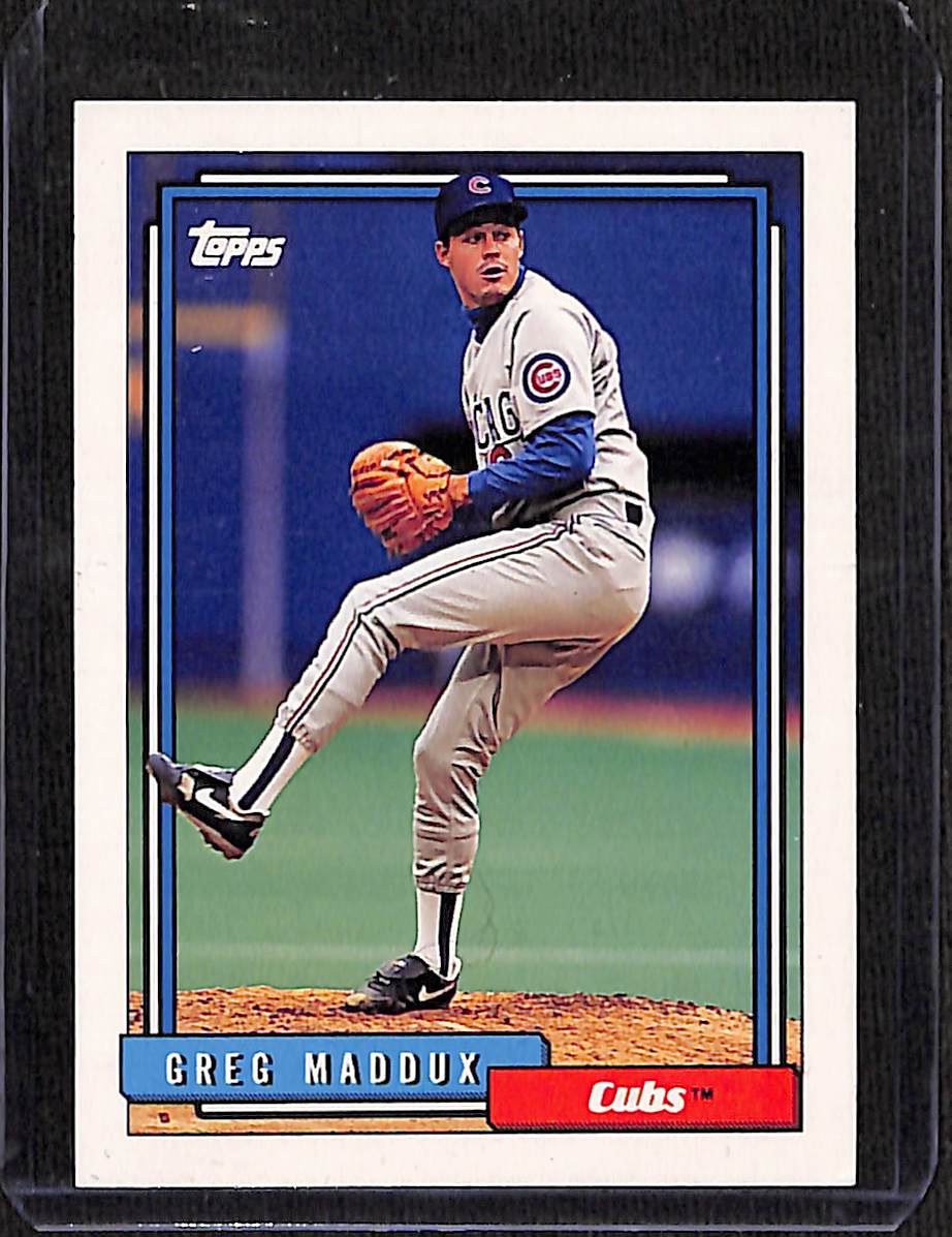 FIINR Baseball Card 1992 Topps Greg Maddux MLB Baseball Card #580 - Mint Condition