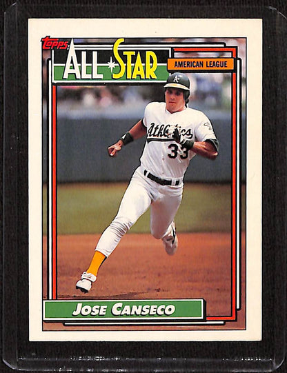 FIINR Baseball Card 1992 Topps Jose Canseco Baseball Error Card #401 - Error Card - Mint Condition