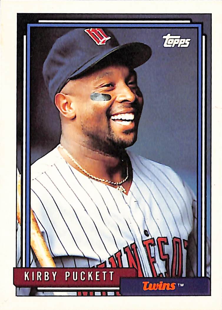 FIINR Baseball Card 1992 Topps Kirby Puckett MLB Baseball Error Card #575 - Error Card - Mint Condition