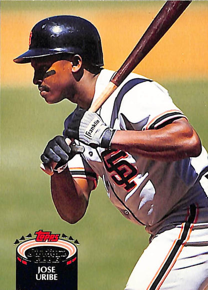 FIINR Baseball Card 1992 Topps Stadium Club Jose Uribe Baseball Card #371 - Mint Condition