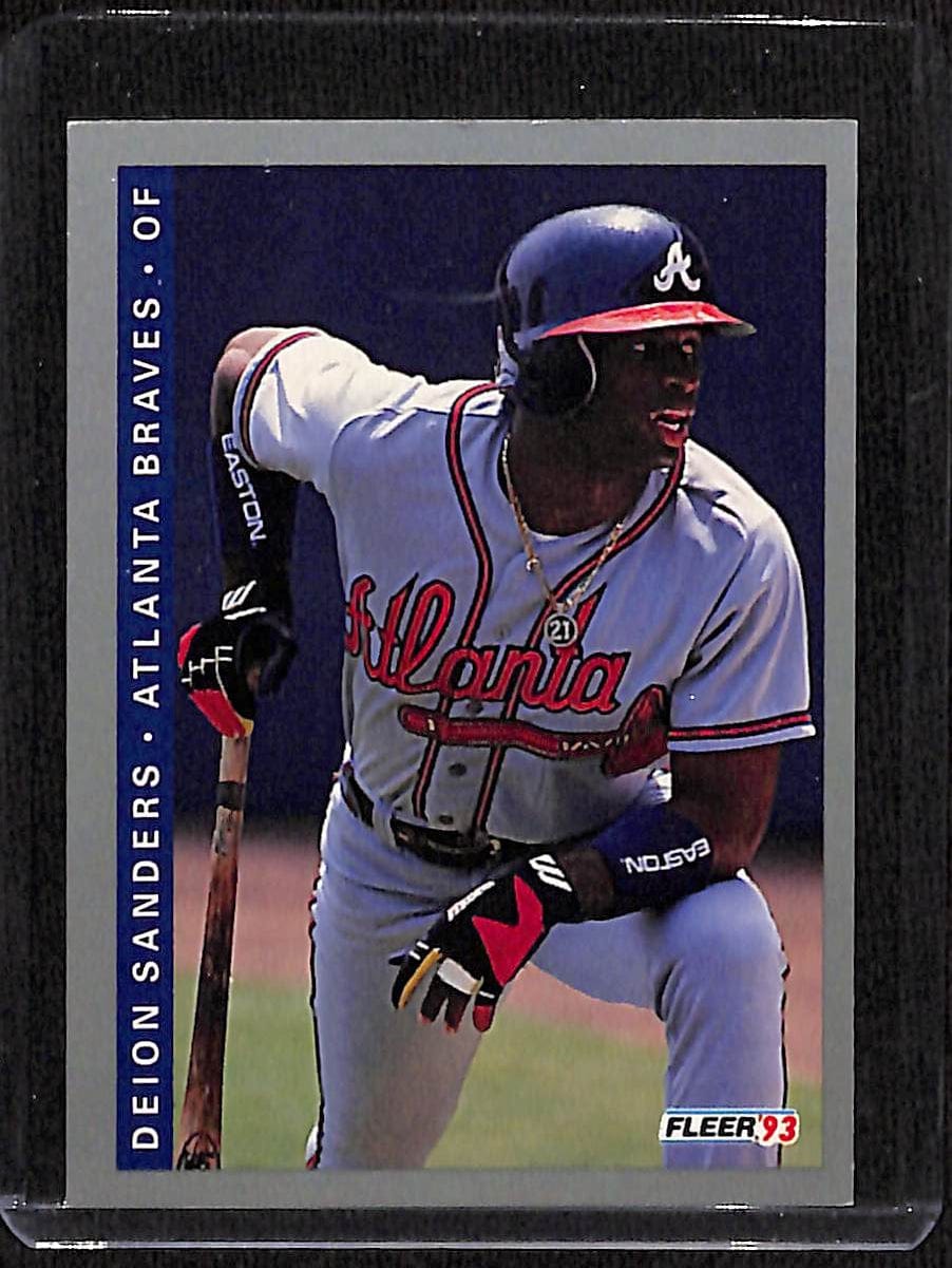 FIINR Baseball Card 1993 Fleer Deion Sanders Baseball Card Braves #13 - Mint Condition