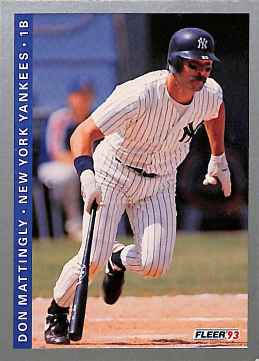 FIINR Baseball Card 1993 Fleer Don Mattingly MLB Baseball Card #281 - Mint Condition