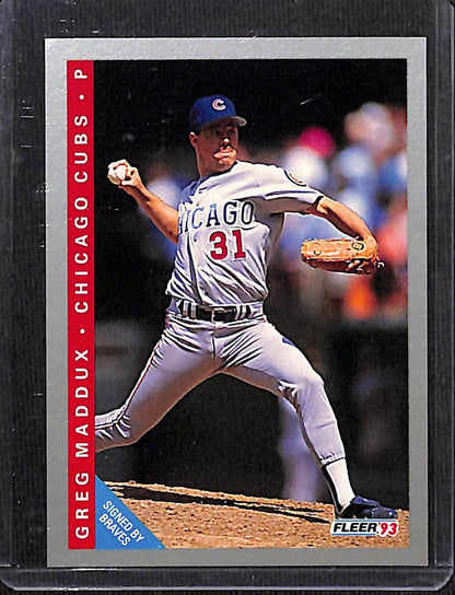 FIINR Baseball Card 1993 Fleer Greg Maddux MLB Baseball Card #380 - Mint Condition