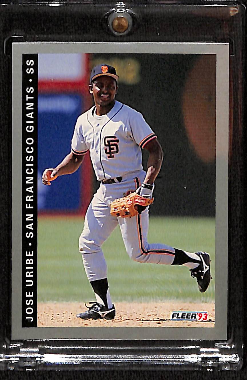 FIINR Baseball Card 1993 Fleer Jose Uribe Baseball Error Card #539 - Error Card - Mint Condition
