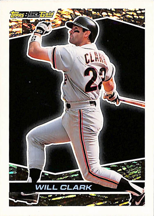FIINR Baseball Card 1993 Topps Black Gold Will Clark MLB Baseball Player Card #2 - Mint Condition